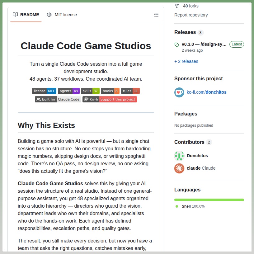 A game studio with 48 AI employees?! Built with Claude Code | bkamp